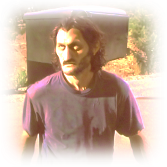 The Malacto-Man standing outdoors in a dark shirt
